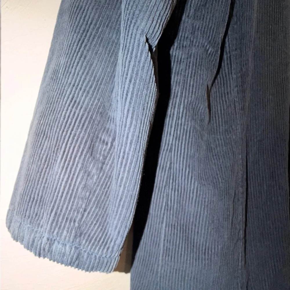 Y2K Women's Navy Corduroy coat vintage
90s - Picture 8 of 15
